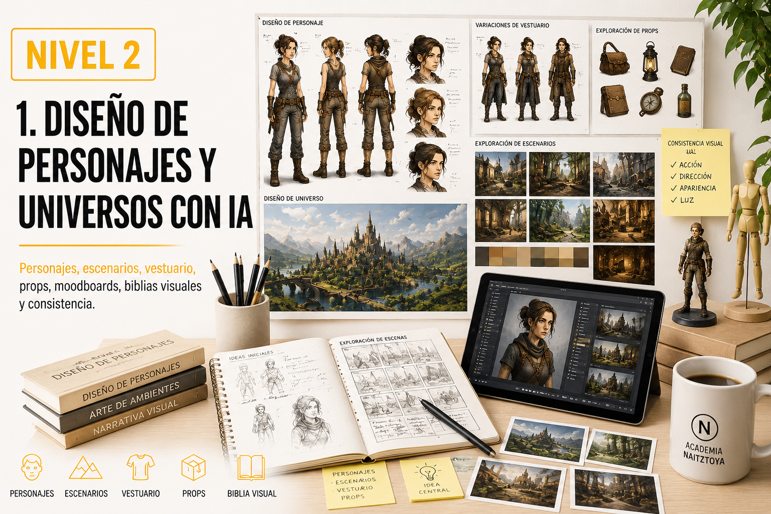 Curso de Diseño de Personajes y Universos con Inteligencia Artificial